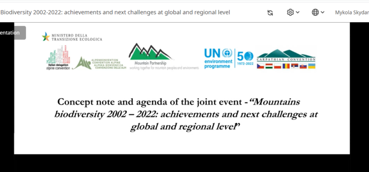 “Mountain Biodiversity 2002-2022: achievements and next challenges at global and regional level”